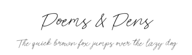 Poems & Pens by PremiereGraphics — Script Handwritten Font