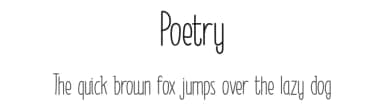 Poetry by setyaisiam _type — Script Handwritten Font — thumbnail 1