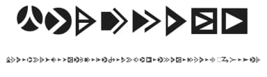 Pointers by Russ Rowlett — Dingbats Font — thumbnail 1