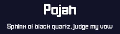 Pojah by Vladimir Nikolic — Sans Serif Font — thumbnail 2
