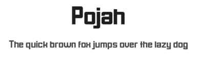 Pojah by Vladimir Nikolic — Sans Serif Font — thumbnail 1
