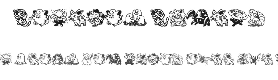 Pokemon Pixels by xstreamed.tv — Dingbats Font