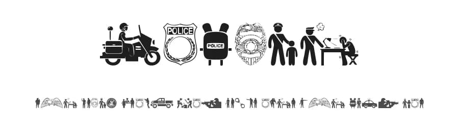 Police by Woodcutter — Dingbats Font