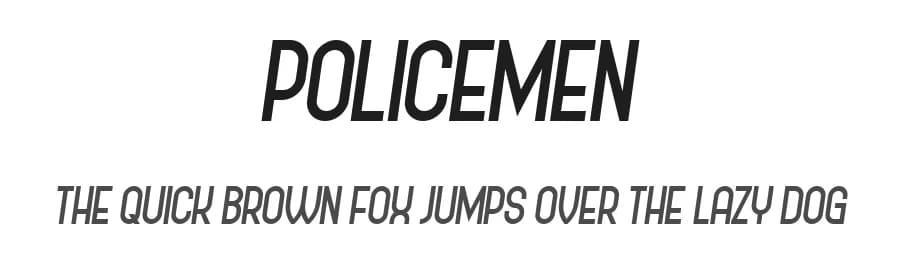 Policemen by Vladimir Nikolic — Sans Serif Font