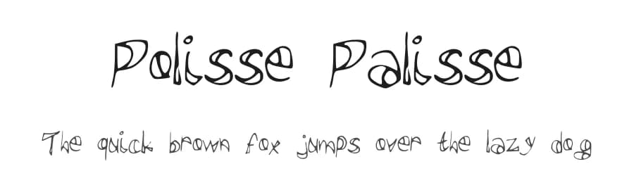 Polisse Palisse by -arnaud- — Script Handwritten Font