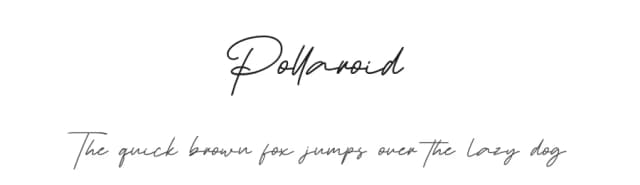 Pollaroid by Green Adventure Studio — Script Handwritten Font