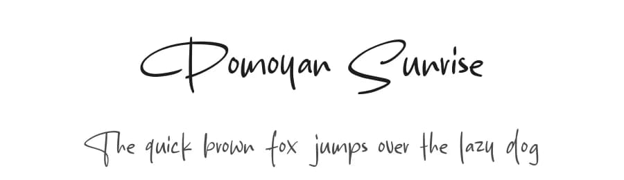 Pomoyan Sunrise by MJType — Script Handwritten Font