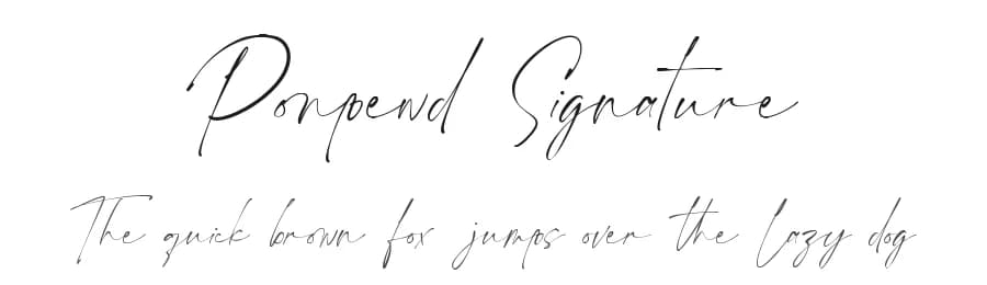 Ponpewd Signature by Maulana Creative — Script Handwritten Font