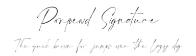 Ponpewd Signature by Maulana Creative — Script Handwritten Font — thumbnail 1