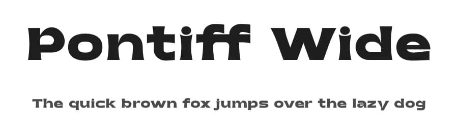 Pontiff Wide by Jehoo Creative — Sans Serif Font