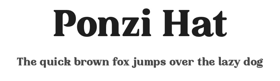 Ponzi Hat by Faqih Fawaji — Serif Font