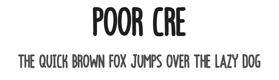 Poor Cre by Fred Cre — Script Handwritten Font — preview 1