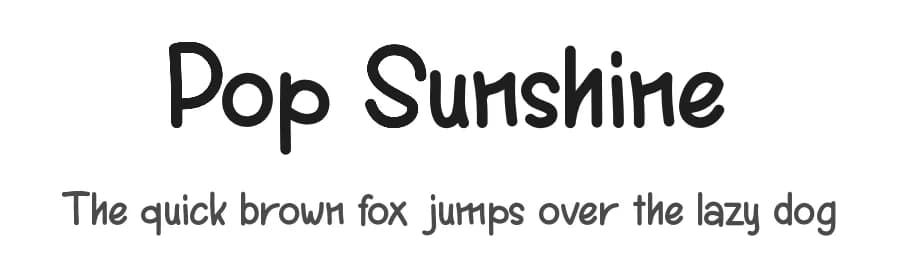 Pop Sunshine by Kong Font — Script Handwritten Font