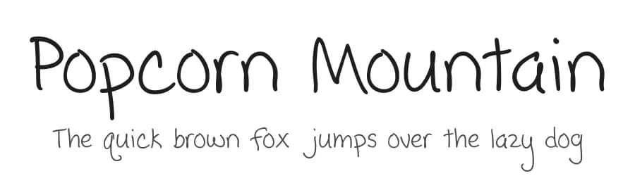 Popcorn Mountain by Lee Batchelor — Script Handwritten Font