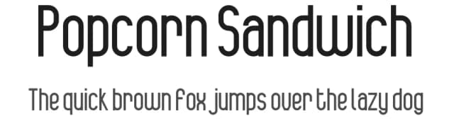 Popcorn Sandwich by Christopher Covington — Sans Serif Font