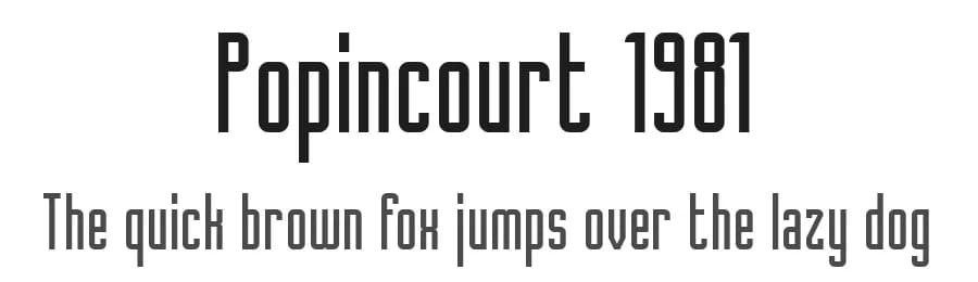 Popincourt 1981 by Damien Gosset — Sans Serif Font