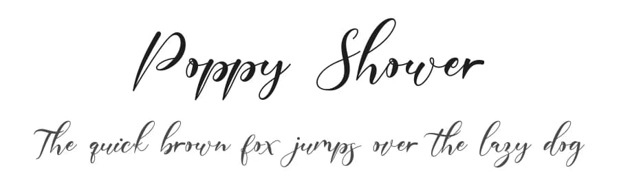 Poppy Shower by NanaNissa — Script Handwritten Font