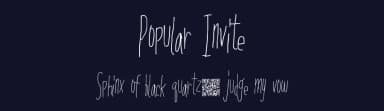 Popular Invite by Xerographer Fonts — Script Handwritten Font — thumbnail 2