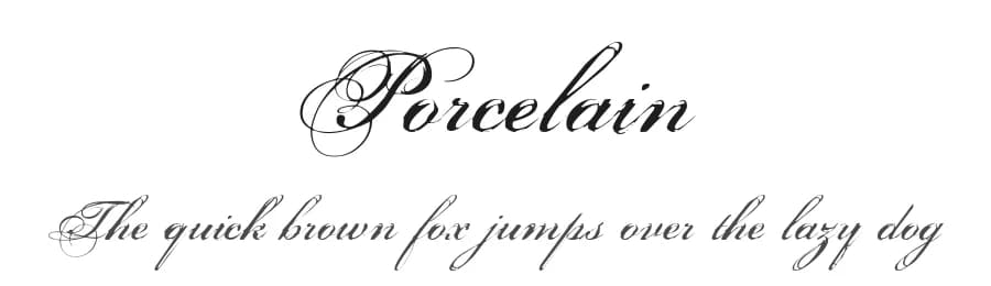 Porcelain by Misprinted Type — Script Handwritten Font