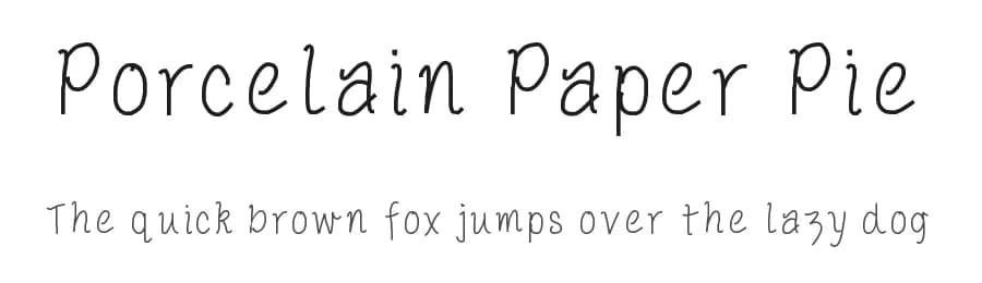 Porcelain Paper Pie by Amy Louise Bandy — Script Handwritten Font