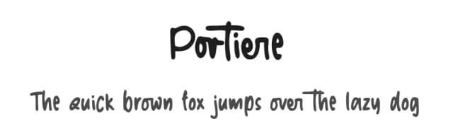 Portiere by Cititype — Script Handwritten Font