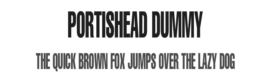 Portishead Dummy by Martins Rudzitis — Sans Serif Font