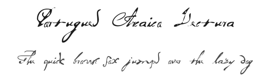 Portugues Arcaico Lectura by Intellecta Design — Script Handwritten Font