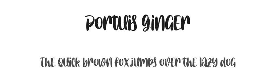 Portuis Ginger by Maulana Creative — Script Handwritten Font