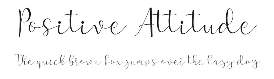 Positive Attitude by Sandylukee — Script Handwritten Font