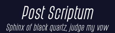 Post Scriptum by Levi Szekeres — Sans Serif Font — thumbnail 2
