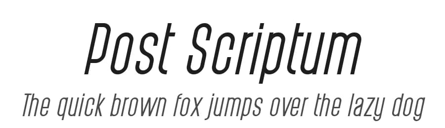 Post Scriptum by Levi Szekeres — Sans Serif Font