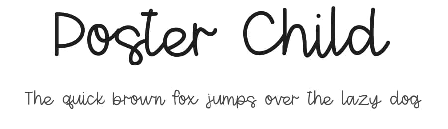 Poster Child by Sara Graves — Script Handwritten Font