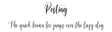 Posting by plafont store — Script Handwritten Font — thumbnail 1