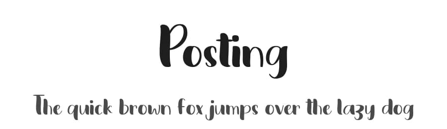Posting by Soko Nusa — Script Handwritten Font