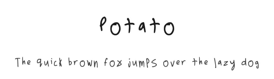 Potato by Isabel Healy — Script Handwritten Font