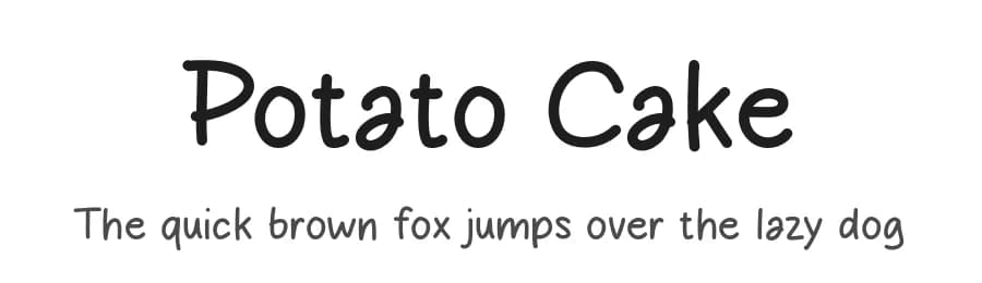 Potato Cake by MJType — Script Handwritten Font