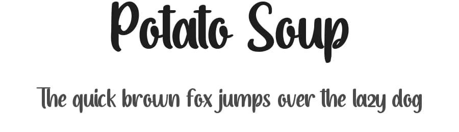 Potato Soup by Noah Type — Script Handwritten Font