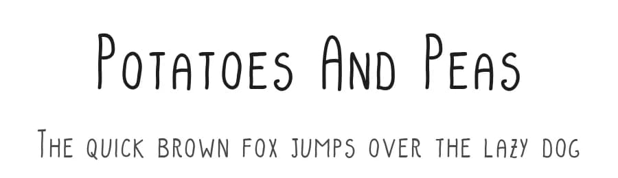 Potatoes And Peas by Marco Ballarè — Script Handwritten Font