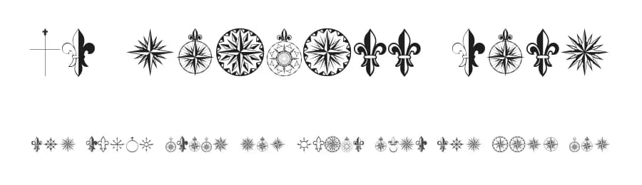 PR Compass Rose by Peter Rempel — Dingbats Font