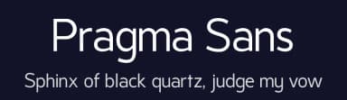 Pragma Sans by Steve Gardner — Sans Serif Font — thumbnail 2