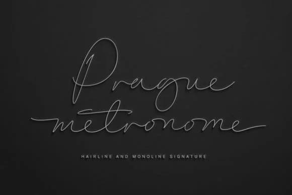 Prague Metronome Font by 38.lineart — Script Handwritten Font
