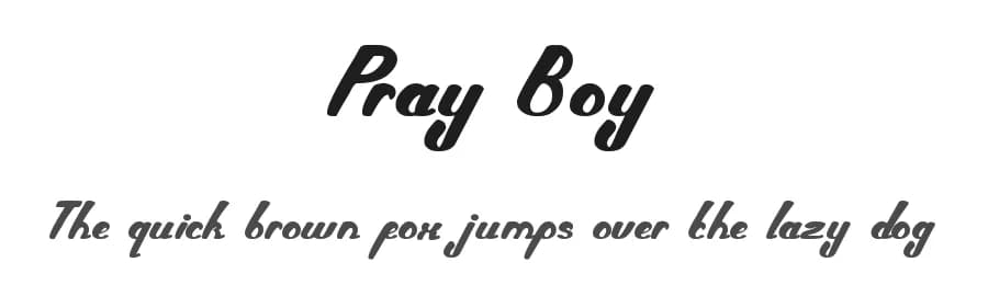 Pray Boy by weknow — Script Handwritten Font — preview 1