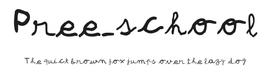 Pree-school by Woodcutter — Script Handwritten Font