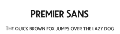 Premier Sans by Twicolabs Fontdation — Sans Serif Font — thumbnail 1