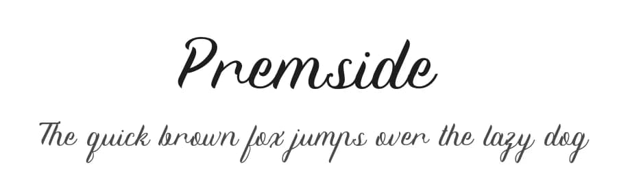 Premside by Ramadha Wafiq Musthafa — Script Handwritten Font