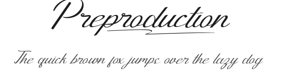 Preproduction by RaisProject — Script Handwritten Font