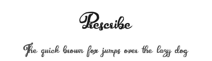 Prescribe by Xerographer Fonts — Script Handwritten Font