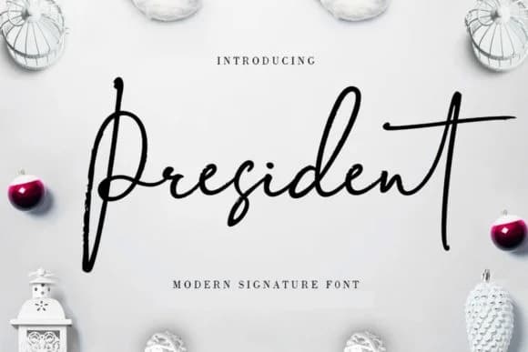 President Font by Stellar Studio — Script Handwritten Font