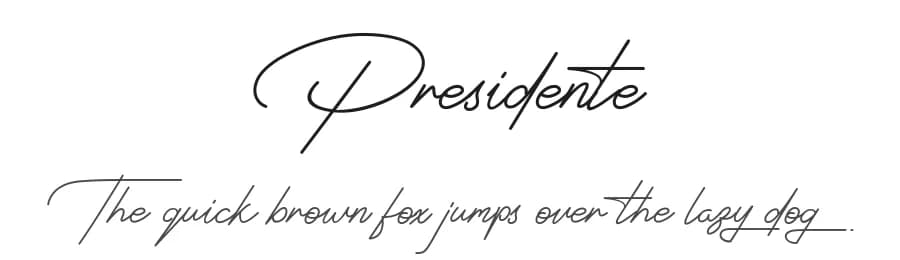 Presidente by Typeline Studio — Script Handwritten Font