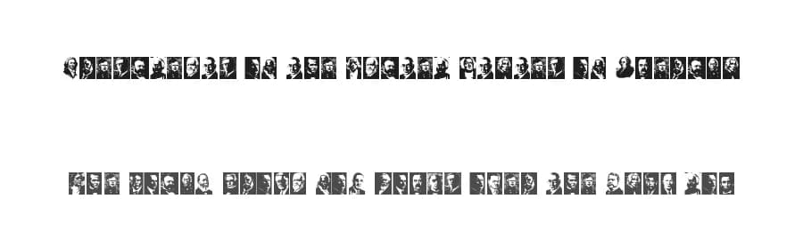 Presidents of the United States of America by Woodcutter — Dingbats Font
